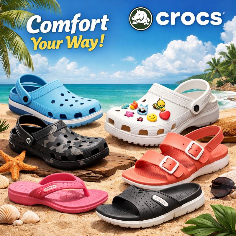 Comfortable Crocs slippers for men and women – daily wear footwear